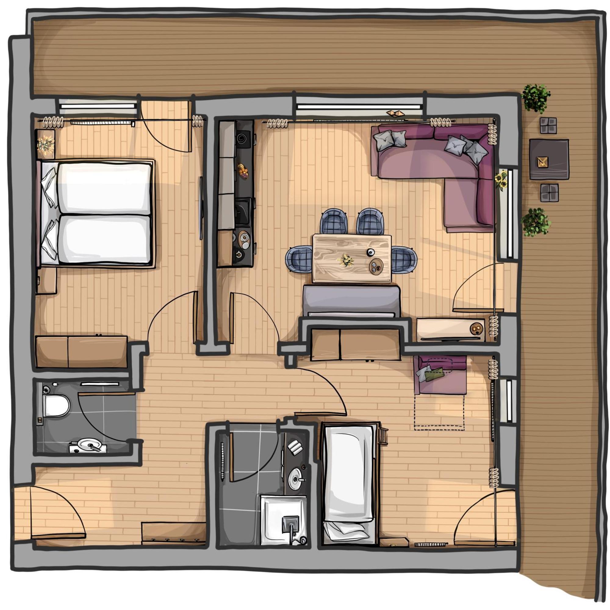 Appartements Sonnalm Берванг Екстер'єр фото